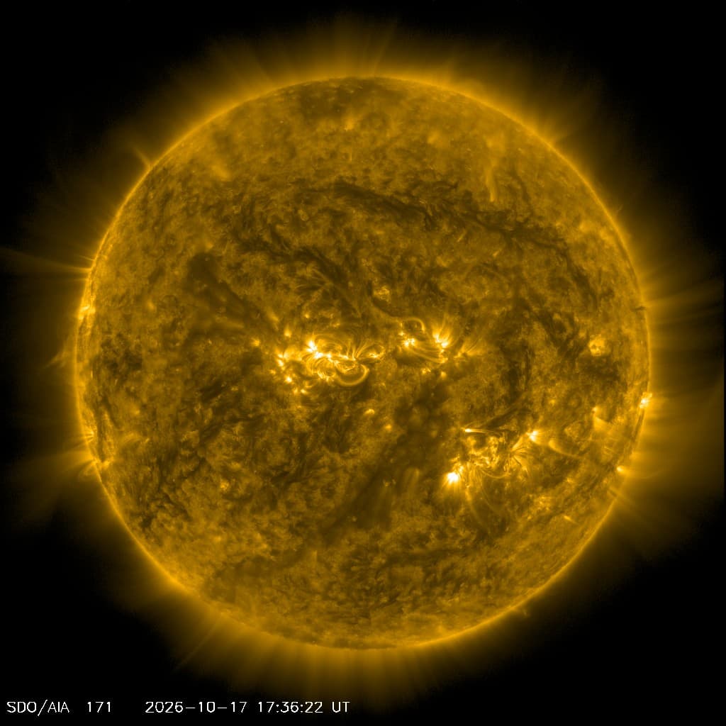 The sun, AIA 171, latest image from NASA SDO